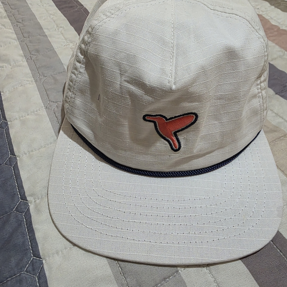 Birddogs White Cap with Red and Black Logo